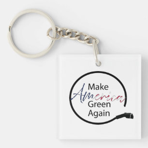 Make America Green Again Electric Vehicle Charger Keychain