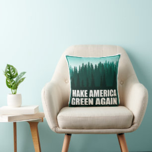 Make America Green Again Throw Pillow