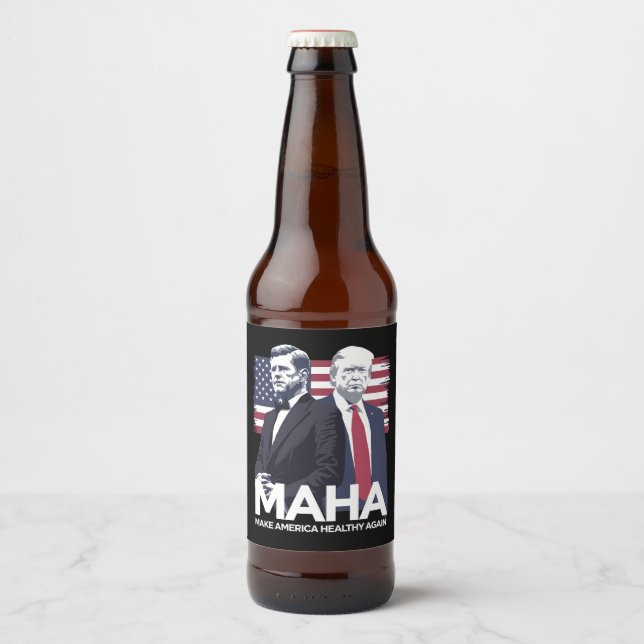 Make America Healthy Again Beer Bottle Label (Front)