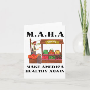 Make America Healthy Again Veggie Stand Trump Rfk Card