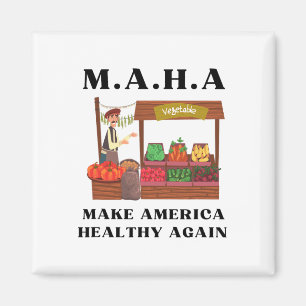 Make America Healthy Again Veggie Stand Trump Rfk  Magnet