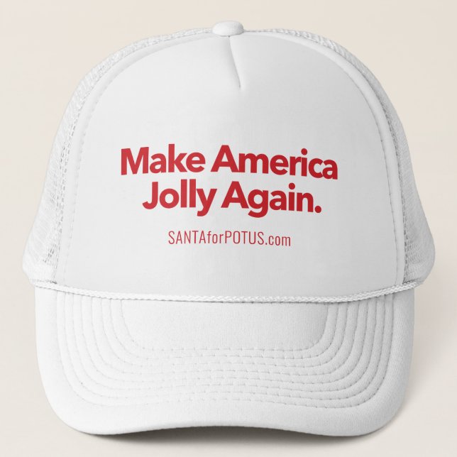 “Make America Jolly Again” trucker hat (Front)