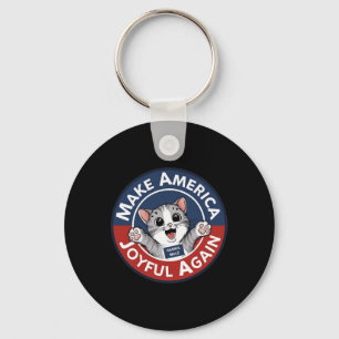 Make America Joyful Again Harris Wallz 2024 Keychain