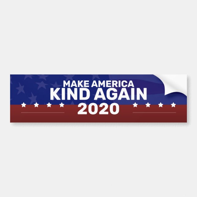 MAKE AMERICA KIND AGAIN BUMPER STICKER (Front)