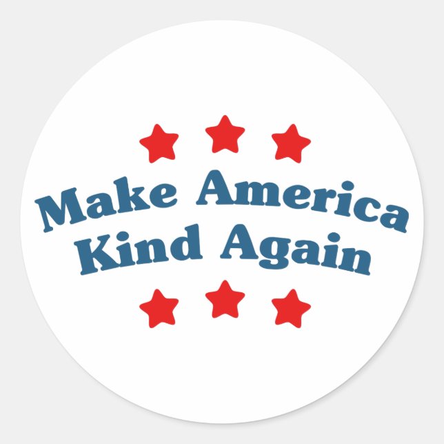 Make America Kind Again Classic Round Sticker (Front)