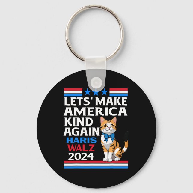Make America Kind Again Kamala Harris Tim Wheimer  Keychain (Front)