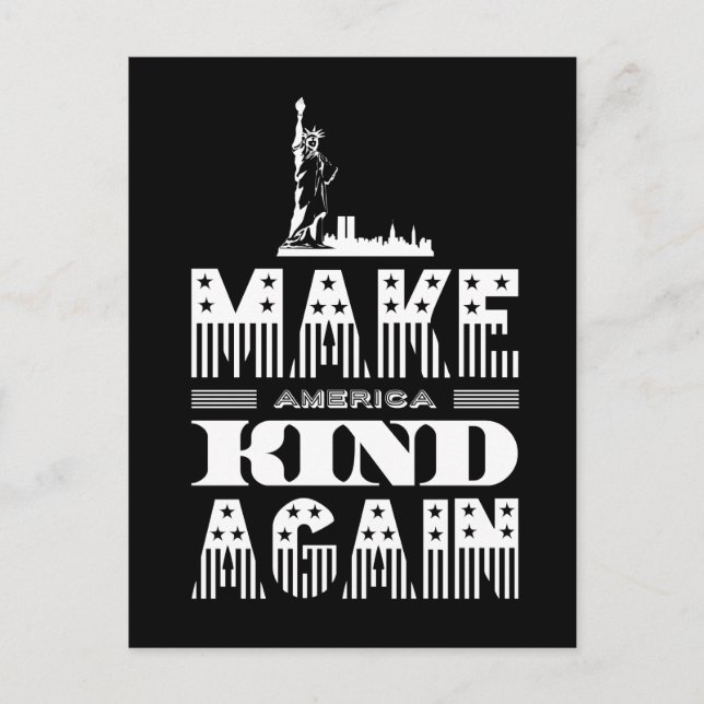 Make America Kind Again Protest is Patriotic Postcard (Front)