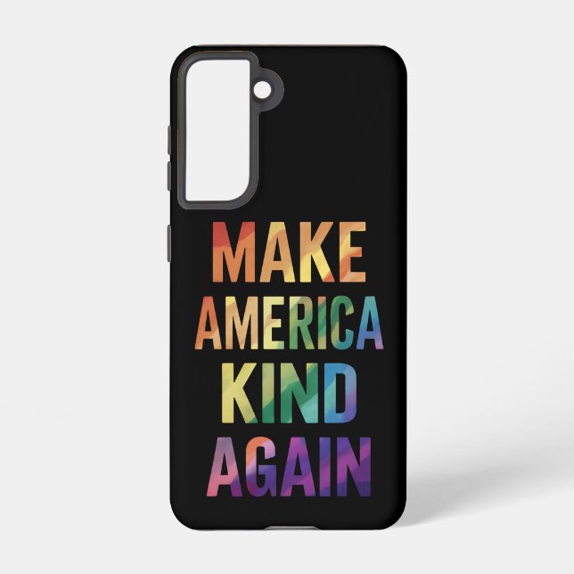 Make America Kind Again Rainbow LGBTQ Gay  Samsung Galaxy S21 Case (Back)
