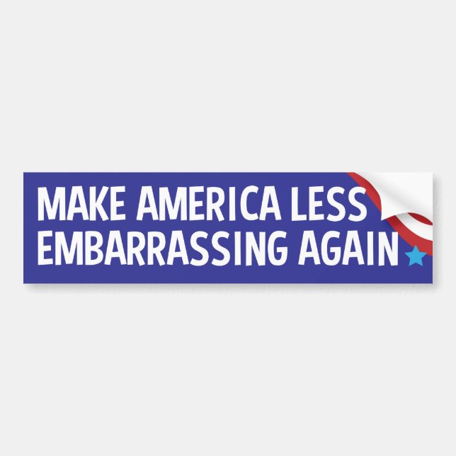 Make America Less Embarrassing Again Bumper Sticke Bumper Sticker (Front)
