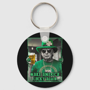 Make America Lucky Again St. Patricks Day 2025 Gre Keychain