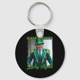 Make America Lucky Again Trump White House Irish L Keychain