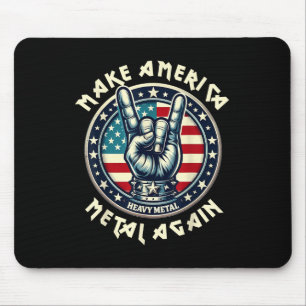 Make America Metal Again Trump Rock Heavy Music Mouse Pad