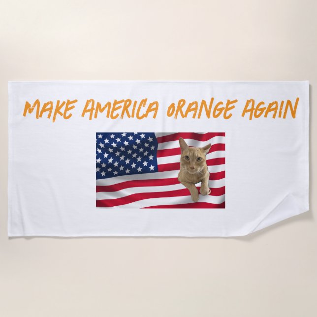 Make America Orange Again  Beach Towel (Front)
