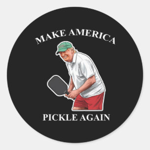 Make America Pickle Again Pickleball Donald Trump  Classic Round Sticker
