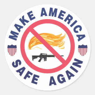 Make America Safe Again Classic Round Sticker