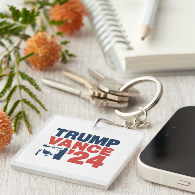 Make America Safe Again Trump Vance 2024 MAGA  Keychain (Front Right)