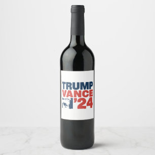 Make America Safe Again Trump Vance 2024 MAGA Wine Label