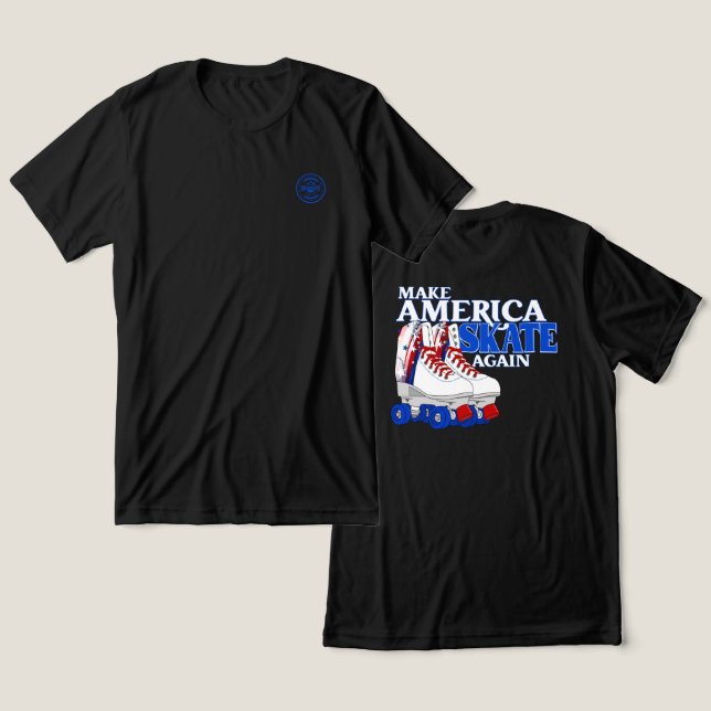 Make America Skate Again - back graphics Tri-Blend Shirt (Design Front & Back)
