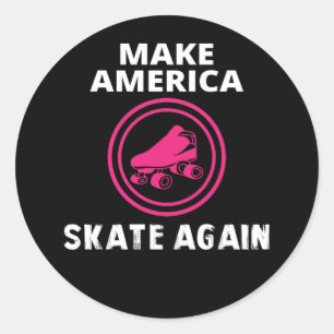 Make America Skate Again Classic Round Sticker
