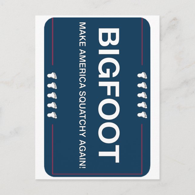 Make America Squatchy Again Postcard (Front)