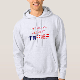 Make America the Greatest Again Trump Light Grey Hoodie
