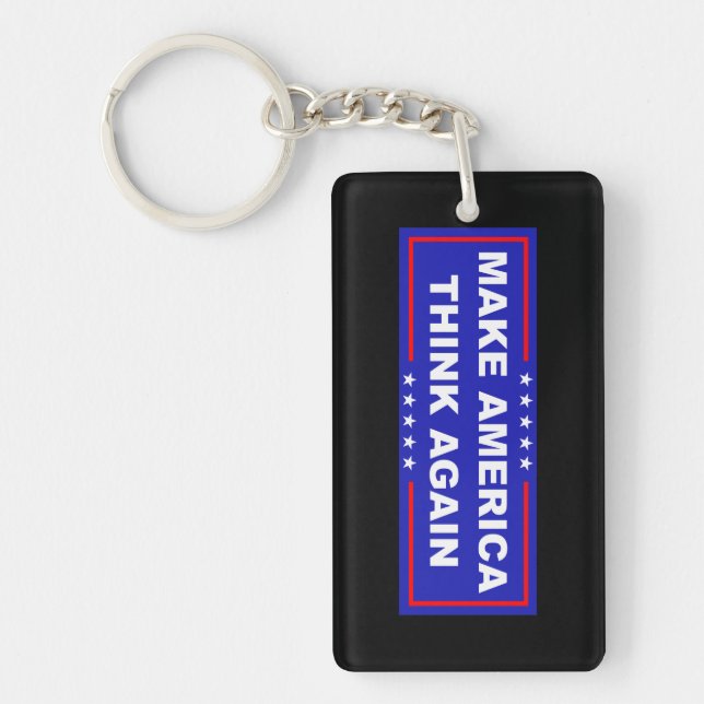 Make America Think Again Keychain (Front)