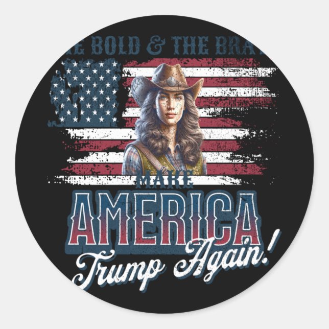 Make America Trump Again  Classic Round Sticker (Front)