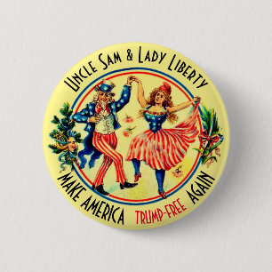 MAKE AMERICA trump-free AGAIN 2 Inch Round Button