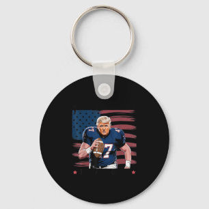 Make American Football Great Again Trump Usa Flag  Keychain