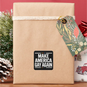 Make American Gay Again Funny Gay Pride Month Square Sticker