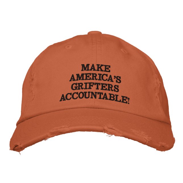 Make America's Grifters Accountable - Burnt Orange Embroidered Hat (Front)