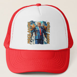 Make Anime Great Again - Mecha Trump Trucker Hat