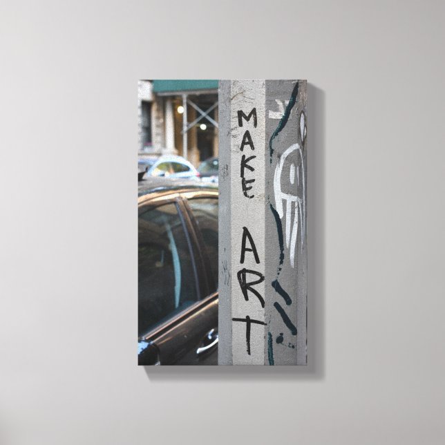 MAKE ART New York Graffiti Street Photography NYC Canvas Print (Front)
