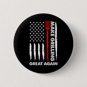Make Barbecuing Great 4th July Fun Bbq Pitmaster 2 Inch Round Button
