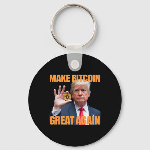 Make Bitcoin Great Again Funny Trump Bitcoin Crypt Keychain