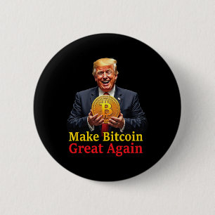 Make Bitcoin Great Again Trump Bitcoin Crypto Futu 2 Inch Round Button