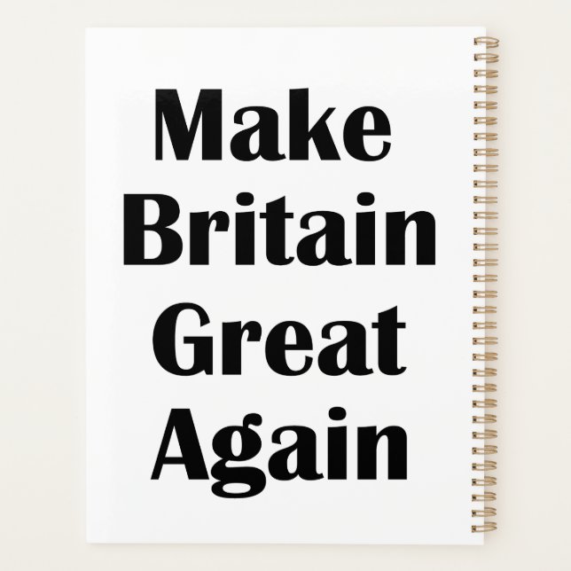 Make Britain Great Again Planner (Back)