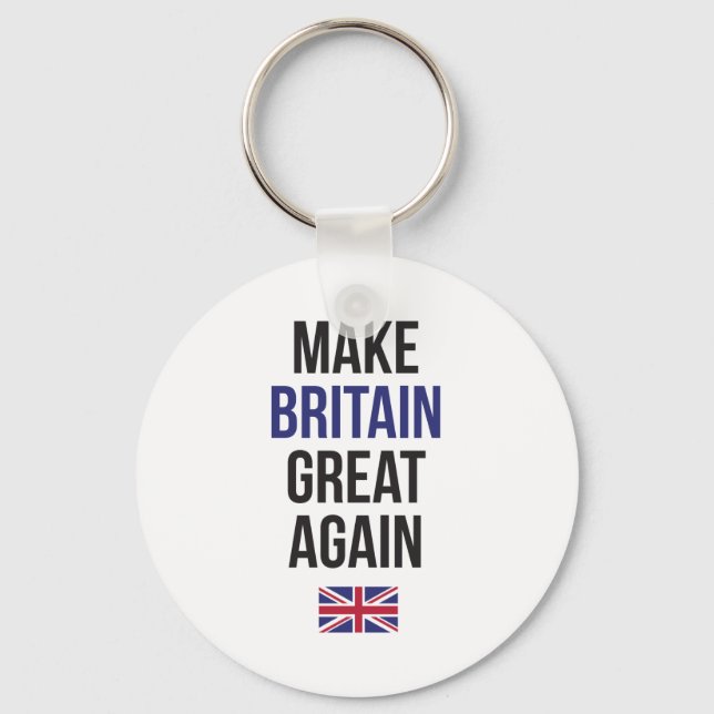 Make Britain Great Again UK First Flag Brexit Keychain (Front)