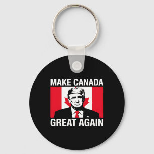 Make Canada Great Again Funny Trump Canadian Flag  Keychain