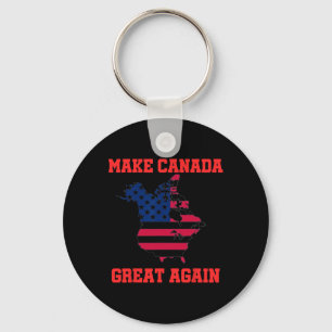 Make Canada Great Again Funny Trump Oh President O Keychain