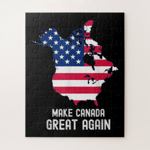 Make Canada Great Again USA 51st State Jigsaw Puzzle