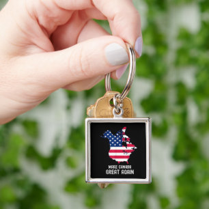 Make Canada Great Again USA 51st State Keychain