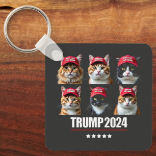 Make Cats Safe Again Maga Trump Election Keychain