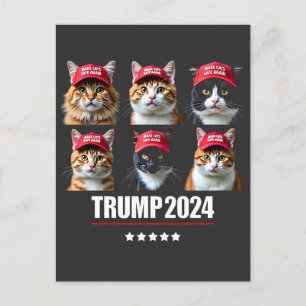 Make Cats Safe Again Maga Trump Election Postcard