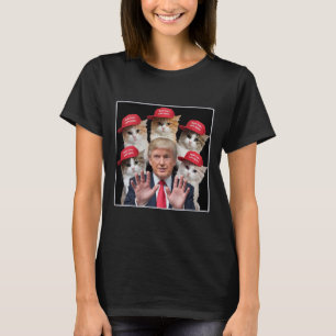 Make Cats Safe Again Trump 2024 Red Hat Make Pets T-Shirt