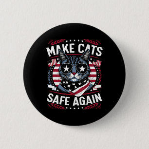 Make Cats Safe Again Trump Cats For Trump 2024 2 Inch Round Button