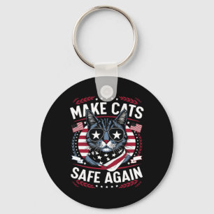 Make Cats Safe Again Trump Cats For Trump  Keychain