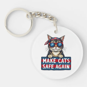 Make Cats Safe Again Trump Election Vote   Keychain