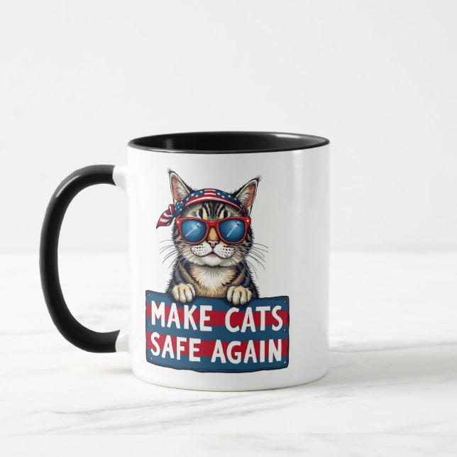 Make Cats Safe Again Trump Election Vote   Mug (Left)