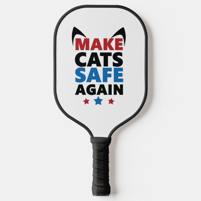 Make Cats Safe Again Trump Election Vote  Pickleball Paddle (Front)